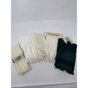 LOT OF 7 Vintage Cross Stitch Fingertip Towels and Hand Towels